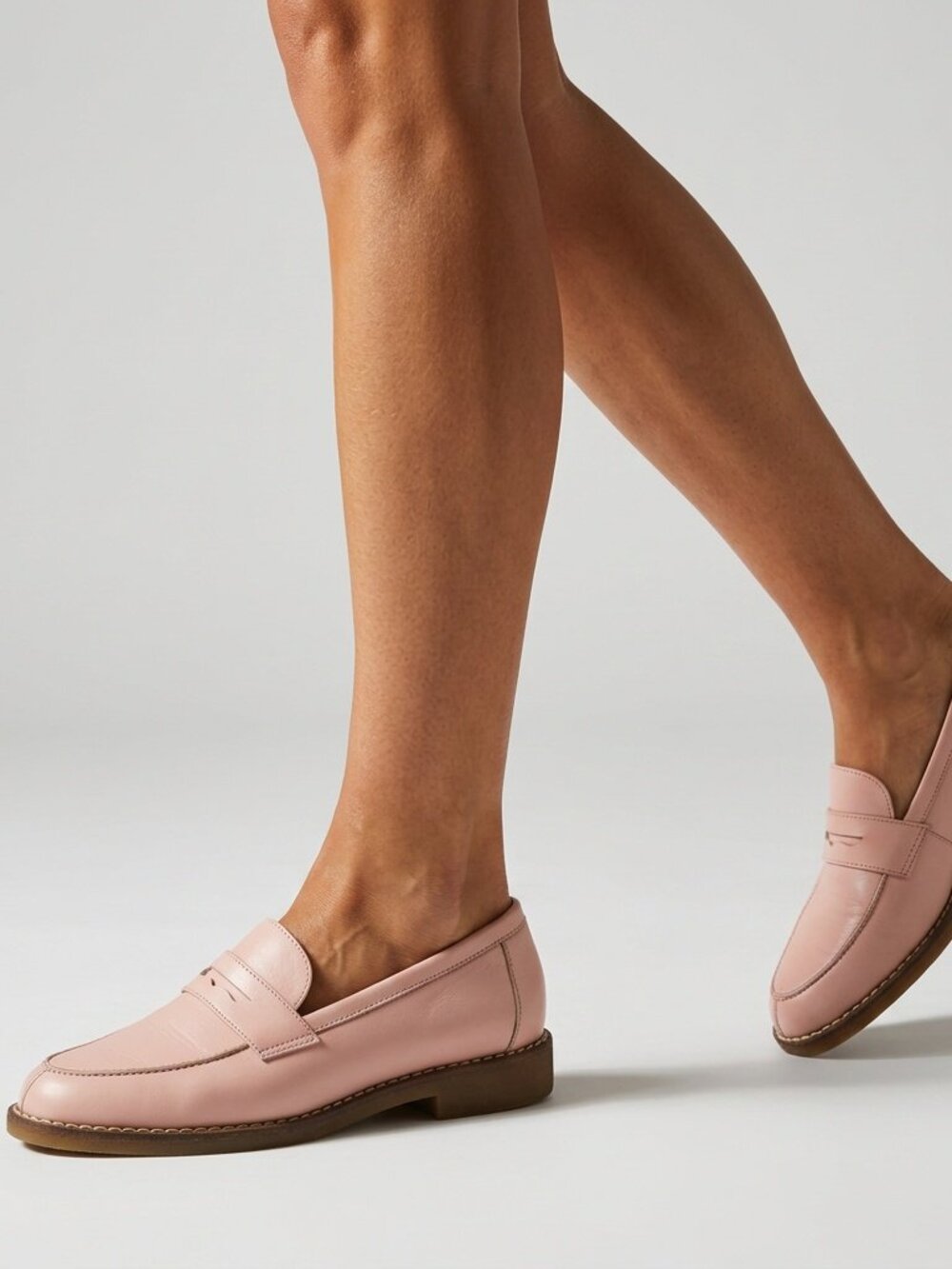 Loafer Size 7 Vintage 90s Pink Leather Penny Loafers Slip On Flats Made In Italy